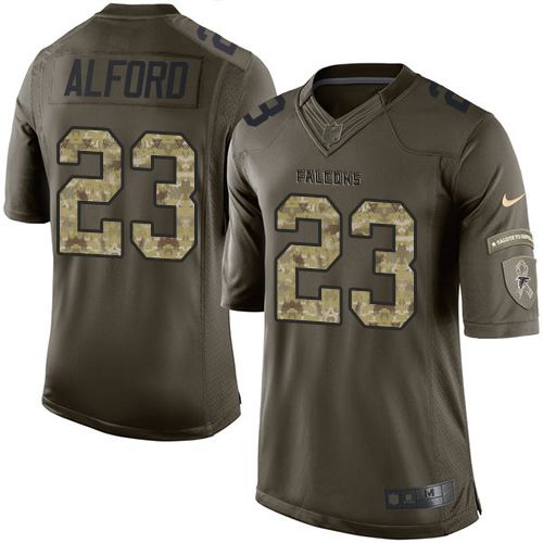 Nike Falcons #23 Robert Alford Green Men's Stitched NFL Limited Salute To Service Jersey - Click Image to Close